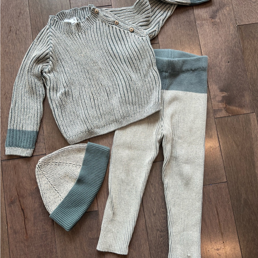 Kids' Two-Tone Knit Pants
